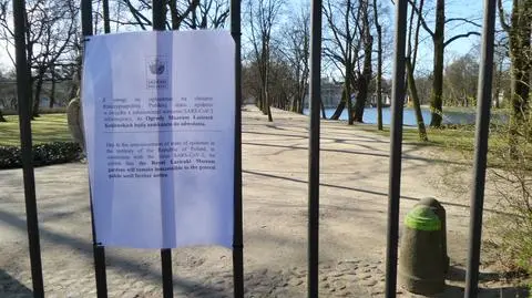 Łazienki Królewskie zamknięte z powodu koronawirusa. "Nie mamy już innego wyjścia"