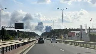 Pożar hali targowej w Wólce Kosowskiej