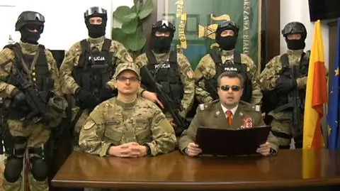 Burmistrz parodiuje Jaruzelskiego "Białołęka nad  przepaścią"