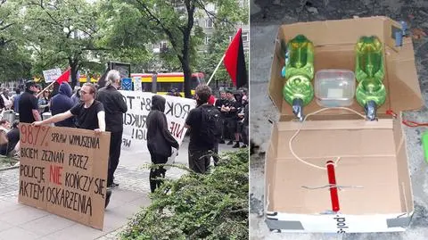 "Zamach" na komisariat okazał się próbą podpalenia radiowozów