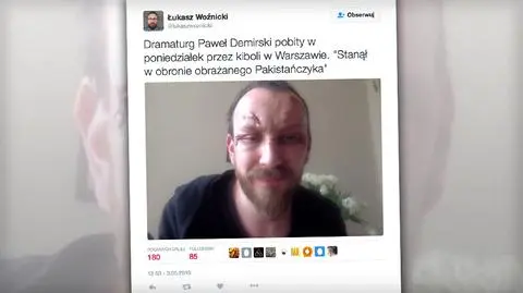 Dramaturg pobity przez kiboli? "Stanął w obronie Pakistańczyka"