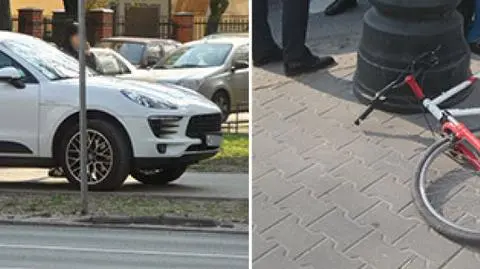 Porsche potrąciło rowerzystę 