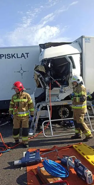 Zderzenie na autostradzie A2