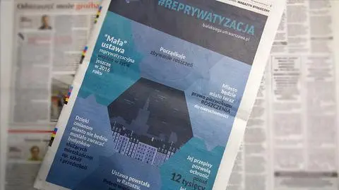 Ratusz chwali się reprywatyzacją. Wydał 19 000 złotych na reklamy