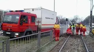 Naprawa szyny tramwajowej