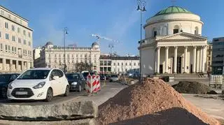 Prace przeniosą się na zachodnią część placu Trzech Krzyży