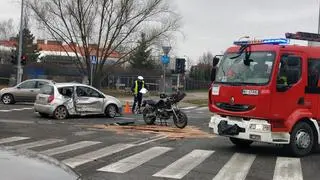 Wypadek na skrzyżowaniu Mehoffera ze Strumykową