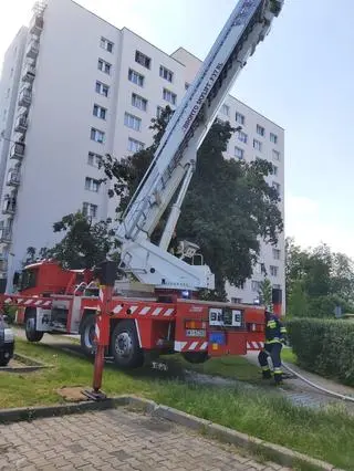 Pożar w mieszkaniu na Muranowie