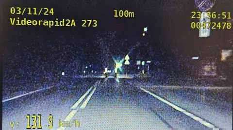 Jechał 131 kilometrów na godzinę w obszarze zabudowanym 