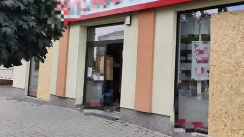 Uszkodził też witrynę w drogerii