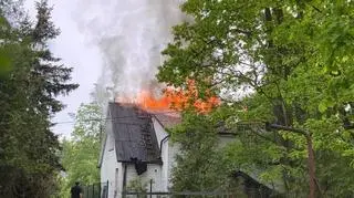 Pożar domu w Jabłonnie