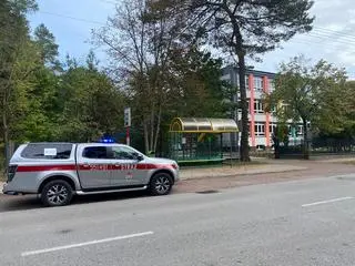 Ewakuacja szkoły w Otwocku