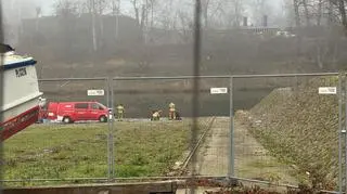 Akcja straży pożarnej w Porcie Czerniakowskim 