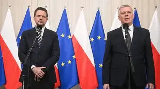 Konferencja Rafała Trzaskowskiego i Tomasza Siemoniaka