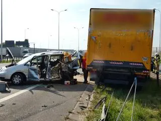 Wypadek na Południowej Obwodnicy Warszawy