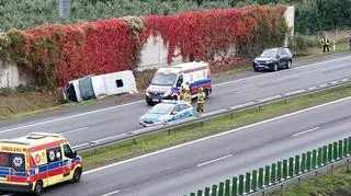 Dachowanie busa pod Grójcem