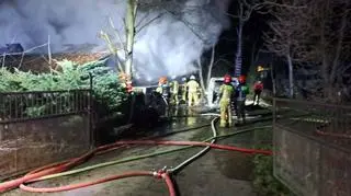 Pożar pod Grodziskiem Mazowieckim