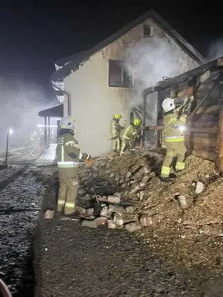 Pożar w miejscowości Siodło