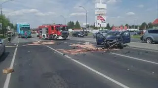 Zablokowana Puławska po wypadku