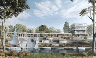 Nowy budynek bosmanatu w Porcie Czerniakowskim - wizualizacja