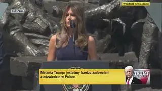 Melania Trump dziękuje za polską gościnność