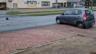 Wypadek motocyklisty w miejscowości Lubiczów