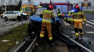 Zderzenie w al. Krakowskiej w okolicach Tarczyna