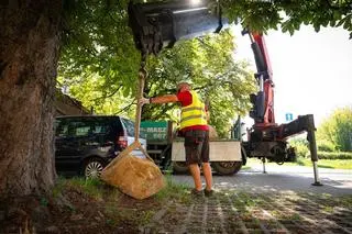 Głazy znalezione na budowie metra 