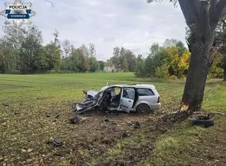 Kierowca wjechał do rowu na dk 79