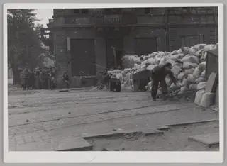 Sylwester "Kris" Braun, Barykada na ulicy Nowy Świat przy wylocie na plac Trzech Krzyży, 9.09.1944