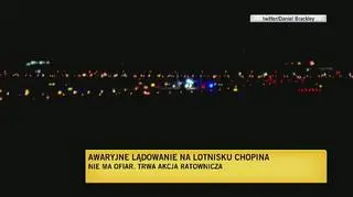 Awaryjne lądowanie na lotnisku