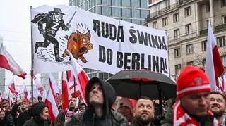 Uczestnicy marszu 11 listopada 