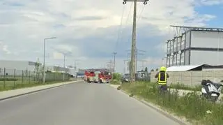 Pożar na składowisku odpadów w Sokołowie