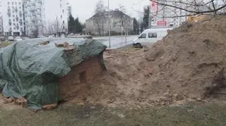 Budowa u zbiegu Krasińskiego i Elbląskiej