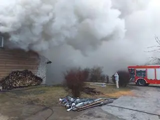 Pożar w miejscowości Ładzyń