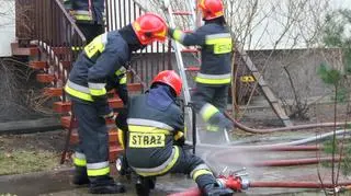 Akcja straży pożarnej przy ul. Potockiej