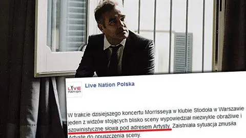 Dlaczego Morrissey przerwał koncert w Stodole? 