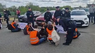 Policja ściąga aktywistów z jezdni 