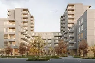 Wizualizacja budynków komunalnych przy ul. 1 Sierpnia 