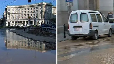 Plac Zbawiciela pod wodą