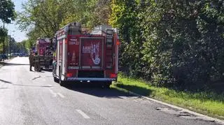 Pożar przy ulicy Patriotów 