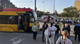 Wypadek z udziałem tramwaju i rowerzystki