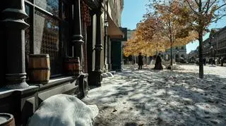 Plan filmowy do kinowej adaptacji "Lalki" na Krakowskim Przedmieściu