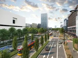 Marszałkowska po przebudowie - wizualizacja