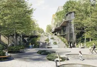 Szerokie schody, winda, taras. Tak ma wyglądać "przedłużenie" kładki nad Wisłą