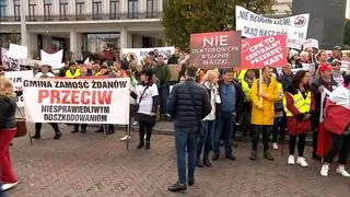 Protest przeciwko budowie CPK