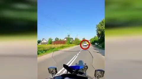 Przekraczanie linii podwójnej ciągłej w Wilczej Górze