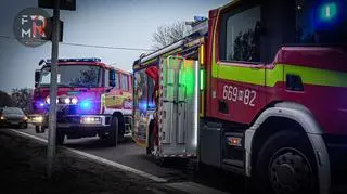 Wypadek motocyklisty pod Warszawą