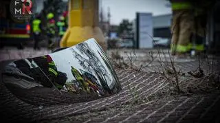 Wypadek motocyklisty pod Warszawą