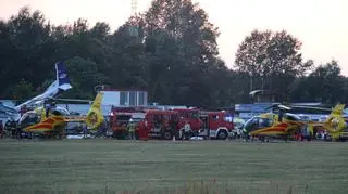 Samolot uderzył w hangar